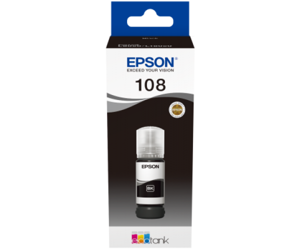 EPSON 108 ECOTANK SİYAH MÜREKKEP (C13T09C14A) L8050 / L18050 İÇİN EPSON 108 ECOTANK SİYAH MÜREKKEP (C13T09C14A) L8050 / L18050 İÇİN
