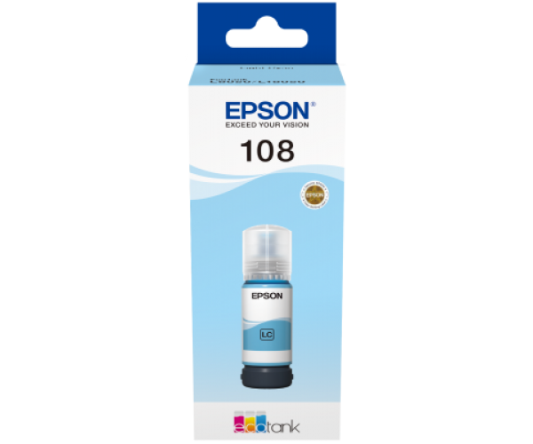 EPSON 108 ECOTANK AÇIK MAVİ MÜREKKEP (C13T09C54A) L8050 / L18050 İÇİN EPSON 108 ECOTANK AÇIK MAVİ MÜREKKEP (C13T09C54A) L8050 / L18050 İÇİN