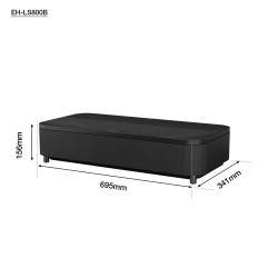 Epson EH-LS800B 4000 Lümen Siyah Süper Ultra Kısa Mesafe Android Lazer 4K Projeksiyon Cihazı