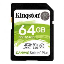 Kingston Canvas Select Plus 64 GB 100MB/s C10 UHS-I U1 V10 SDS2/64GB SD Kart