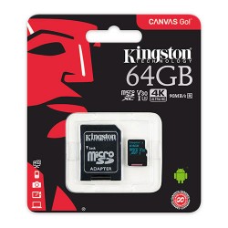Kingston 64 GB Canvas Go 90 MB/s U3 UHS-I V30 SDCG2/64GB microSDXC Hafıza Kartı